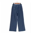 thumbnail image 5 of Aihuaihua Women Girls Wide Leg Sweatpants Drawstring Baggy Straight Leg Track Pants Casual Plain Pockets Blue XL, 5 of 5