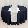 thumbnail image 6 of Balsa Circle 12x108 in White Shaggy Fringe Polyester Table Runner Wedding Party Events Home Decorations Supplies, 6 of 8