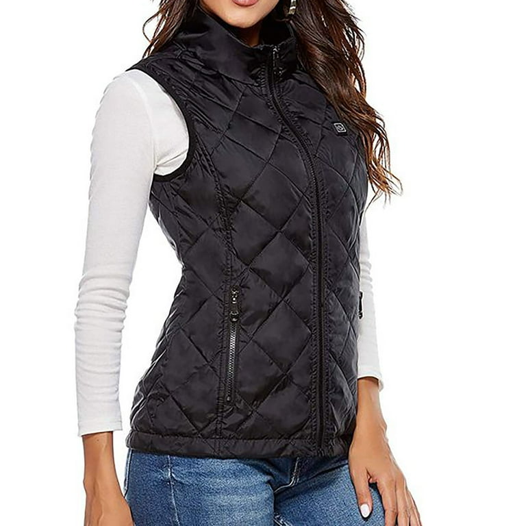 NT Einnly Quilted Heated Vest for Women Men 5 Heated Zones Lightweight Down Insulation Electric Vest Warmer Fleece Vest for Outdoor Lightweight Warm Electric Heated Jacket for Hunting Camping Walmart....
