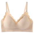 thumbnail image 2 of DPTALR Woman Seamless Thin Without Rims Soft Support Gathered Breathable Underwear Daily Bra., 2 of 9