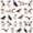 C White Black, variant on jejeloiu Night Sky Puffin Design Twin Sheets,Navy Starry Accent Bedding For Boys,Dark Blue,3-Piece,1 Fitted Sheet and 1 Pillowcase