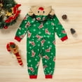 thumbnail image 6 of Zukuco Family Matching Christmas Pajamas Sets Dad Mom Kids Baby Deer Printing Family Pjs Parent-child Onesie Hoodie Pajamas Outfits, 6 of 9