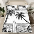 thumbnail image 2 of Erosebridal Surfboard Surfing Sheet Set Twin, Tropical Beach Bedding Sets Twin Size, Marine Theme Decor, 2 of 7