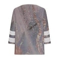 thumbnail image 5 of Nouveaux Hauts pour Femmes 2023 Grande Taille Mode Col Rond Décontracté Manches Longues Chandail Imprimé Hauts Blouse Chemise à Manches Longues pour Femmes, 5 of 5