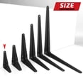 thumbnail image 5 of Jorohiker 20 Pack 4 x 3 Inch Heavy Duty Black Metal Floating Shelves Brackets, L Bracket Corner Brace Support, Wall Mount, 60 lbs Capacity Each, 5 of 8