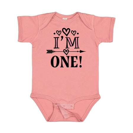 

Inktastic First Birthday 1 Year Old Cute Arrow Gift Baby Girl Bodysuit