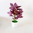 thumbnail image 4 of SPRING PARK Small Potted Fake Bonsai Plant Artificial Flowers for Home Office Table Decor, 4 of 6