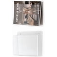 thumbnail image 1 of XOHYW 2 Pcs Magazine Holder, Wall Mount Clear Acrylic Magazine Rack, Organizer Folder, Bookshelf, File Storage Rack for Waiting Room, Living Room, Office, Home Display, 1 of 7