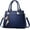 Blue, variant on Women Leather Handbag and Purse Designer Shoulder Bag Flower Pendant Top-Handle Satchel Three Layer Pockets Tote