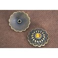 thumbnail image 2 of 16 Hilason Antique Brass Berry Concho Topaz Stone Saddle Horse 1.25", 2 of 2