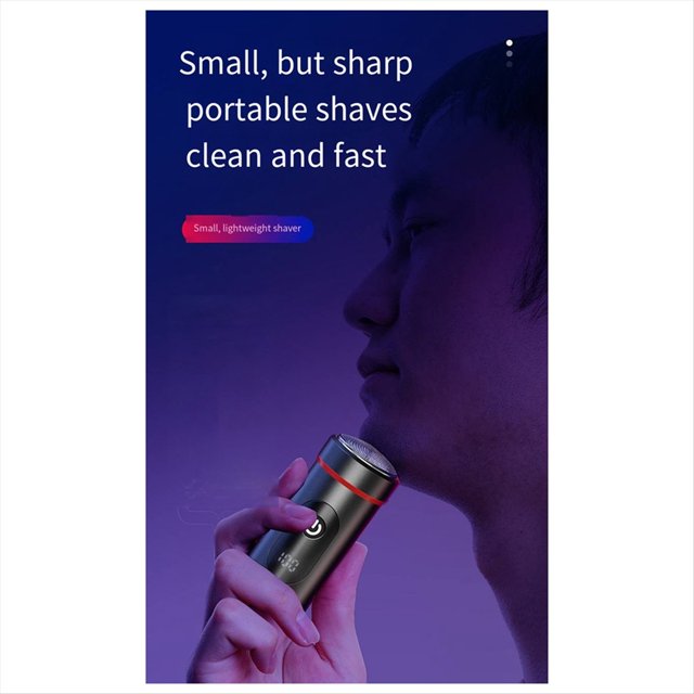 Nueva Afeitadora Compacta, Mini Afeitadora Portátil Tipo C, Carga Rápida, Afeitadora de Barba con Pantalla Digital para Viaje y Hogar
