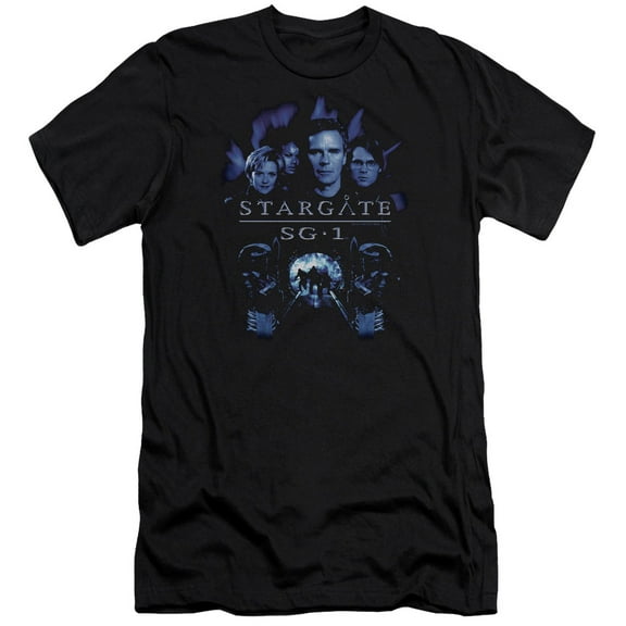 Sg1 Sg1 Stargate Command Premium Adult Slim Fit 30/1 T-Shirt Black