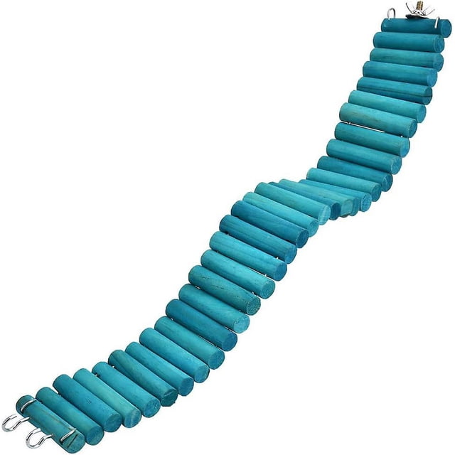 Escalera de escalada para loros y hámsteres de 6 * 50 cm, escalera colgante de madera suave, juguete para pájaros
