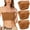 Coffee, variant on 3 Womens Non Padded Bandeau Sprots Bra Strapless Convertible Bralettes Basic Layer Top Bra Tube Bras Glasses Storage plus Size Bandeau Top Scalloped Crop Top Shirt Mesh Tube Top And Shorts Set Holder
