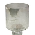 thumbnail image 4 of DecMode Black Glass Handmade Turned Style Pillar Hurricane Lamp with Smoked Glass Finish, 4 of 9