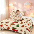 thumbnail image 4 of Manfei Rustic Western Christmas Full Size Comforter Sets,Farmhouse Horse Bull Skull Bedding Comforter Set,Yellow Orange,Christmas Reversible,3pcs,1 Comforter and 2 Pillowcases, 4 of 7