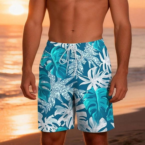 Beach Men’s Beachwear Shorts With Layered Print Lightweight Swimwear For Summer And Surfing Elastic Waistband