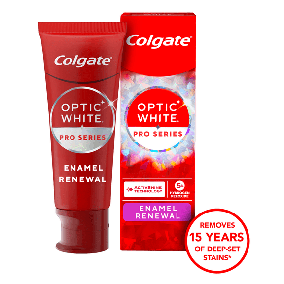Colgate Optic White Pro Series Enamel Renewal Toothpaste with Teeth Whitening, Mint, 3.0 OZ