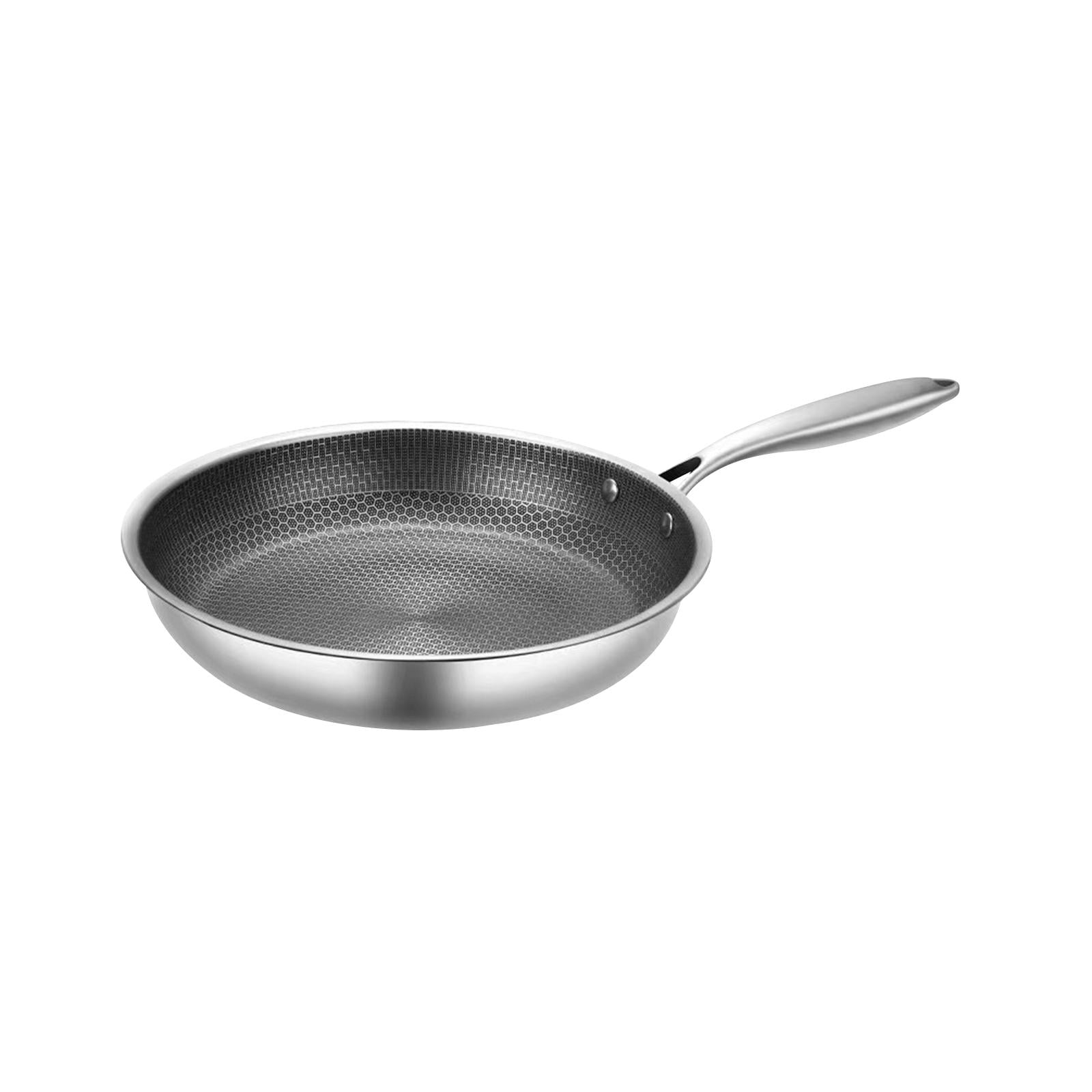 Stainless Steel Wok Pan,Stainless Steel Wok Pan with Stay Handle,Cooking Non Stick Wok Frying