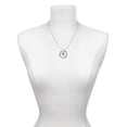 thumbnail image 3 of Delight Jewelry Silvertone Disc 1/2'' Number - 4 - Hockey Ring Charm Necklace, 18", 3 of 4