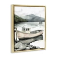 thumbnail image 2 of Stupell Industries Rustic Lodge Coastal Calm Docked Boat Gold Floating Frame Canvas Art, 17 x 21, by Riley B, 2 of 8