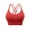 Red, variant on Plebaso Women's Strappy Sports Bras Workout Wireless Yoga Bras Removable Padded Athletic Bras for Women