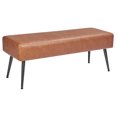 thumbnail image 1 of VEVOR PU Leather Bedroom Bench with Metal Legs Shoe Bench for Entryway Brown, 1 of 9
