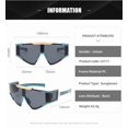 thumbnail image 3 of Mens Cycling Sunglasses Outdoor Sports Full Frame UV Protection Special Shaped Mirror Glasses PC Frame Comfort, 3 of 3