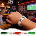 thumbnail image 1 of Silicona para la Copa del Mundo de Fútbol con Argentina, Francia, Brasil, Países Bajos, EE. UU., Portugal, banderas de Italia – Pulsera suave y ajustable para hombres, mujeres, 1 of 6