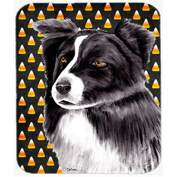 Carolines Treasures Border Collie Candy Corn Halloween Portrait Mouse Pad