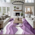 thumbnail image 3 of Non-Slip Rug Pad Rugs Gradient Purple Sea Wave Line Rectangle Area Rugs 5x7Ft Soft Carpet Pads for Living Room Kids Room, Abstract Arts Lines on White, 3 of 9