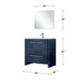 thumbnail image 4 of Lafarre 36 in W Navy Blue Vanity, Cultured Marble Top, Faucet Set & 28 in Mirror, 4 of 6