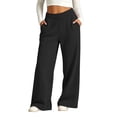 thumbnail image 3 of Rvasteizo Boys Girls Fleece Sweatpants Elastic Waist School Uniform Fall Winter Warm Solid Unisex Kids Trousers 12 Years, 3 of 5