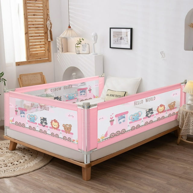Fitnate Bed Rail for Toddlers Upgraded Bed Guard Rail Baby Boys Girls