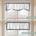 thumbnail image 5 of White Greek Key Tie Up Valance Curtains for Windows, Kitchen Curtains Window Treatments, Geometric Greece Ancient Farmhouse Geo Short Window Shades Valances for Bedroom Bathroom Cafe 54"x18", 5 of 8