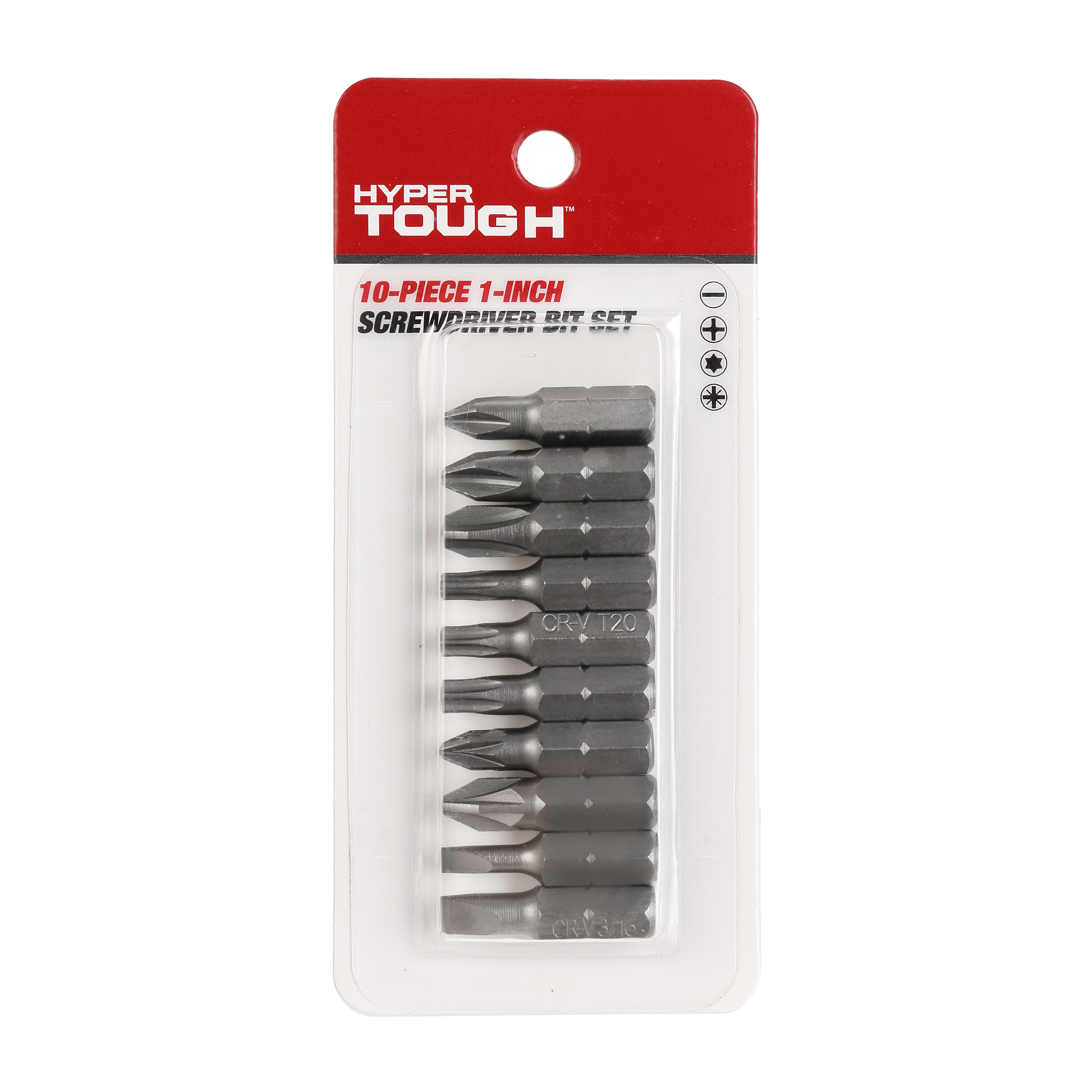 Juego de 10 puntas de destornillador de 1 pulgada Hyper Tough, acero, nuevo 2