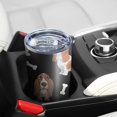 thumbnail image 5 of 20 Oz Basset Hounds with Bones and Presents Coffee Tumbler Double Wall Insulated Stainless Steel Water Bottle | Metal Reusable Thermoses Flask with Cup Cap | Leak & Sweat Proof with Anti-Dust Lid, 5 of 7
