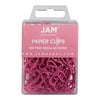 JAM Standard Paper Clips, Pink, 100/Pack, Small 1 Inch