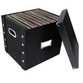 thumbnail image 3 of Snap-N-Store Caja de almacenamiento para discos de vinilo - 12" - Paquete de 2 - Caja con capacidad para 75 álbumes de vinilo - Negro, 3 of 5
