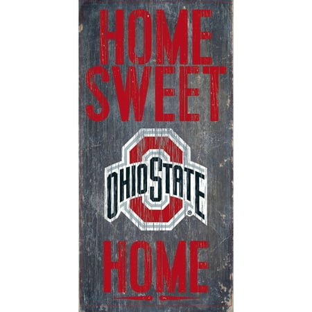 Ohio State Buckeyes 6'' x 12'' Home Sweet Home Sign - No (Ohio State Best Players)