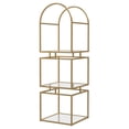 thumbnail image 5 of Furniture of America Ernon Metal 3-Shelf Bookcase, Gold Coating, 5 of 8