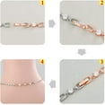 thumbnail image 2 of Necklace Bracelet Extenders, 3Pcs Rose Gold Plated Crystal Rhinestone Foldover Extension Clasp Set for Women, 2 of 6
