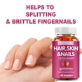 thumbnail image 5 of Gomitas para el cabello, la piel y las uñas | Vitaminas para el cabello para hombres y mujeres | Suplementos de biotina - 60 gomitas, 5 of 5