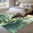 thumbnail image 5 of Rectangle Area Rug 6x9ft,Gradient Green Palm Leaf Washable Carpet Non-Slip Runner Accent Rugs Indoor Floor Mat for Bedroom Living Room Decor,Watercolor Tropical Leaves, 5 of 9