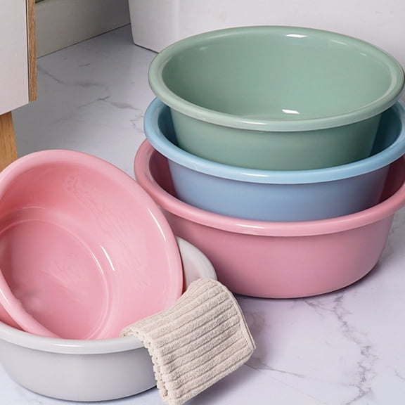 Home Round Plastic Wash Basin Home Round Plastic Wash Basin, 12 Inch Round Plastic Wash Basin Blue for Bathroom