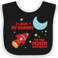 thumbnail image 3 of Inktastic I Love My Granny to the Moon and Back Boys or Girls Baby Bib, 3 of 4