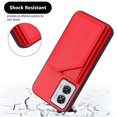 thumbnail image 5 of For Motorola Edge 50 Fusion 5G Case Card Holder Kickstand Skin-Touch Phone Cover with Wrist Strap -, 5 of 5