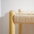 thumbnail image 4 of Entryway Bench, Solid Oak Wood Shoe Rack Bench, Shoe Bench with Woven Seat, Mid Century Shoe Storage Bench for Hallway, Bedroom, 46" Nature, 4 of 7