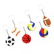 thumbnail image 5 of KAKOWELY 30 llaveros deportivos de fútbol, béisbol, baloncesto, voleibol, pelota de playa y rugby, adornos colgantes para bolsos, recuerdos de fiesta., 5 of 5