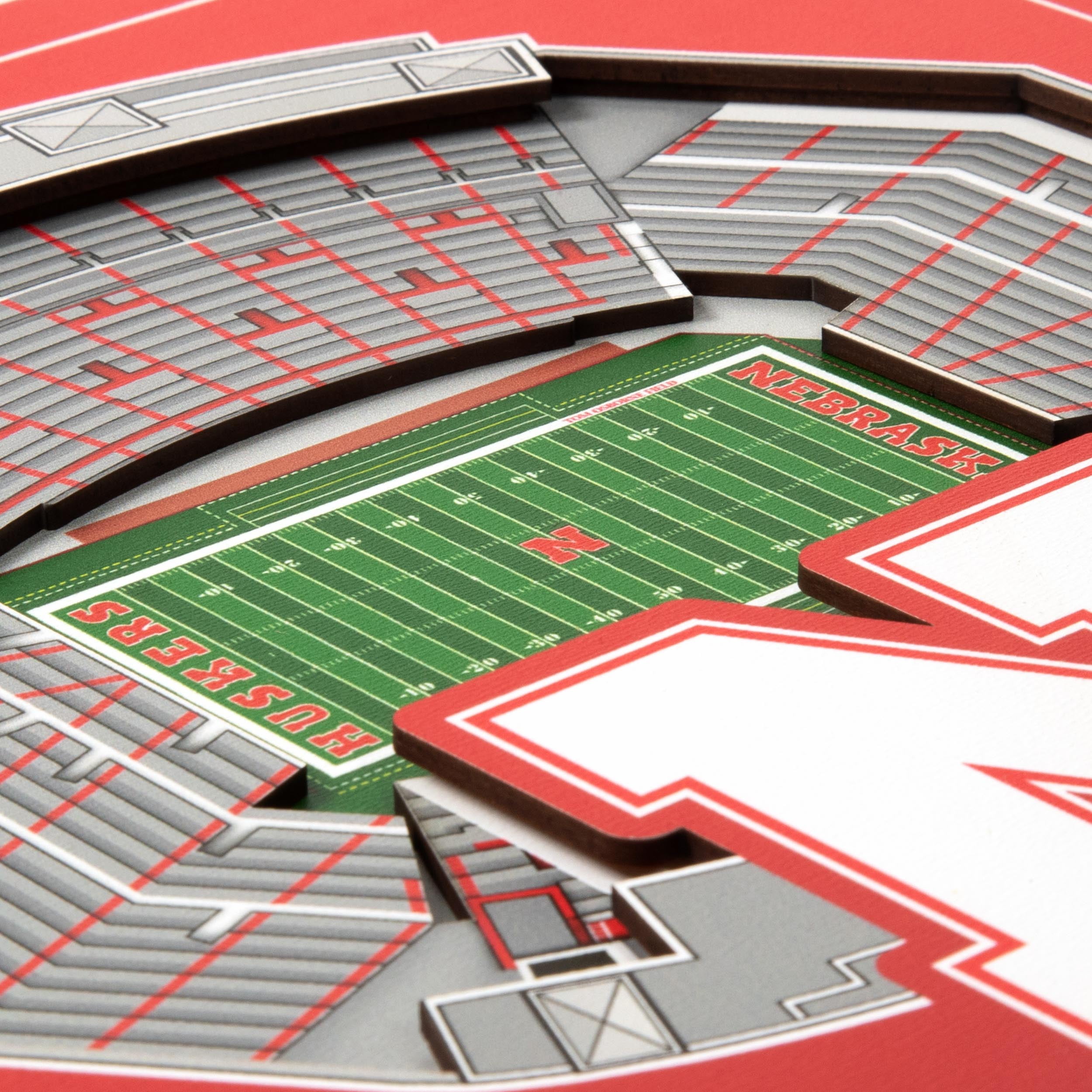YouTheFan NCAA Nebraska Cornhuskers Stadium Series 3D Wall Art